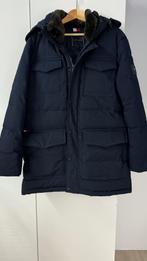Tommy Hilfiger parka winterjas met capuchon donkerblauw XL, Kleding | Heren, Blauw, Tommy Hilfiger, Maat 56/58 (XL), Ophalen of Verzenden