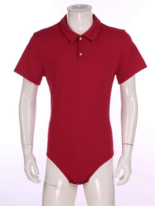 Rode heren romper met kraag / volwassenen drukkruis luier, Kleding | Heren, Ondergoed, Overige typen, Rood, Verzenden