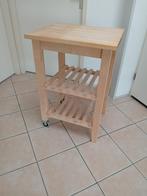 Keuken trolley, Huis en Inrichting, Tafels | Sidetables, Ophalen, 50 tot 100 cm, Zo goed als nieuw, Grenenhout