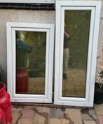 2 ramen Dubbel Glas PVC Draaikiep, Doe-het-zelf en Verbouw, Glas en Ramen, Ophalen, Gevelraam of Ruit, Gebruikt, Minder dan 80 cm