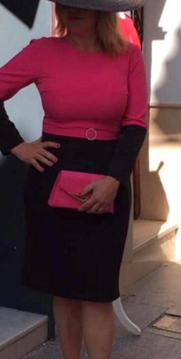 Cayma Closet prachtige jurk zwart roze strass ceintuur 38 beschikbaar voor biedingen