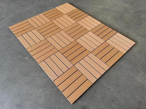 Terrastegels 30 x 30 cm in de kleuren teak en cofee, Tuin en Terras, Terrasdelen en Vlonders, Zo goed als nieuw, Composiet, Ophalen