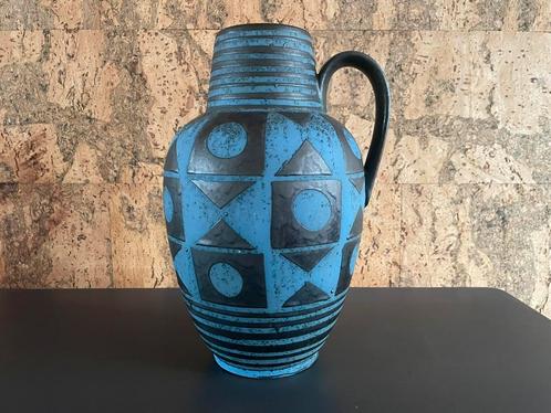 Vintage blauwe Carstens W. Germany vaas 1515-39, jaren ‘70, Huis en Inrichting, Woonaccessoires | Vazen, Zo goed als nieuw, Blauw