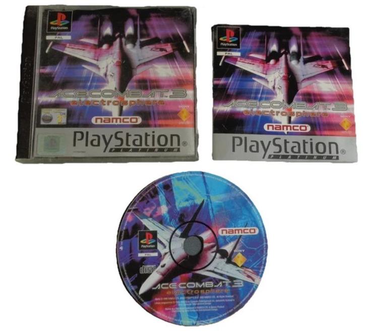 PlayStation 1 Ace Combat 3 Electrosphere Platinum PAL, Spelcomputers en Games, Games | Overige, Zo goed als nieuw, Racen en Vliegen