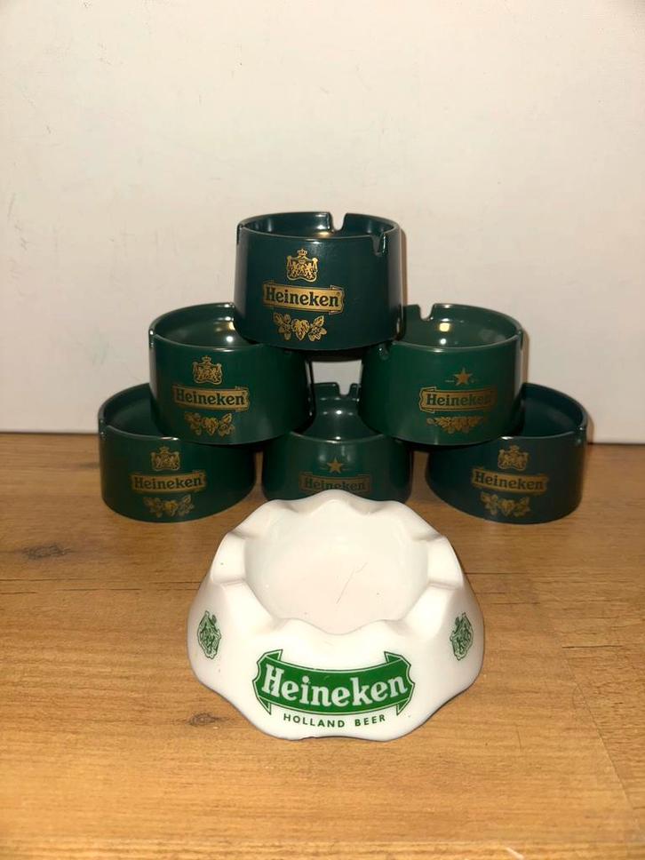 Heineken spiegel en asbakken, Verzamelen, Biermerken, Zo goed als nieuw, Reclamebord, Plaat of Schild, Heineken, Ophalen of Verzenden