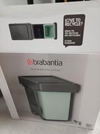 Gescheiden prullenbak  op rail zie tekst, Ophalen, Kunststof, 40 liter of meer, Zo goed als nieuw