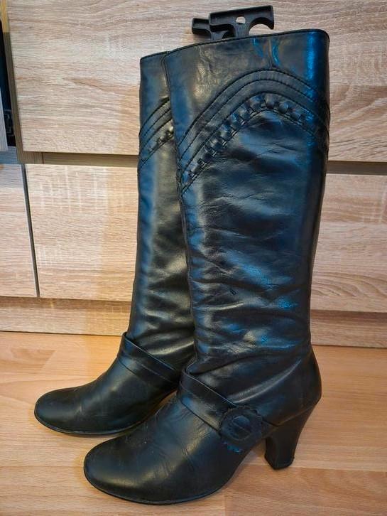 Prachtige leren laarzen van Tango, maat 39, Kleding | Dames, Schoenen, Zo goed als nieuw, Hoge laarzen, Zwart, Ophalen of Verzenden