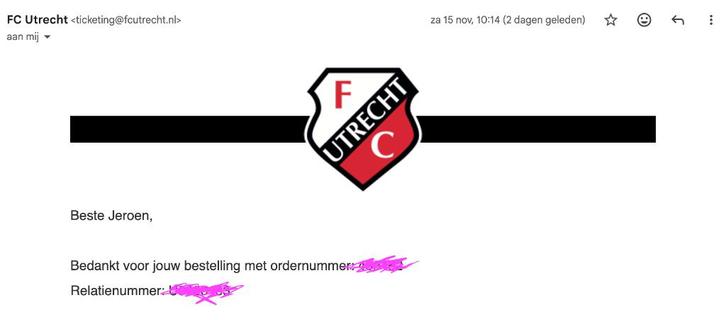 Tickets FC Utrecht - FC Twente, Tickets en Kaartjes, Sport | Voetbal, Twee personen, November, Losse kaart