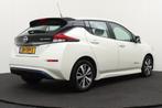 Nissan Leaf Acenta 40 kWh Camera Carplay Dodehoek Parelmoer, Auto's, Nissan, Stof, Zwart, Wit, Origineel Nederlands