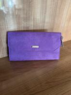 Giulia - Clutch - Handtas - Paars - imitatie suede - Nieuw, Sieraden, Tassen en Uiterlijk, Tassen | Damestassen, Ophalen of Verzenden