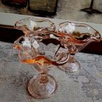 Vintage kristal ijs coupés 3st in goed staat zie foto's, Antiek en Kunst, Ophalen of Verzenden