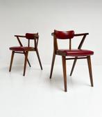 Zeldzame set Model 209 stoelen (2) van Ligna Thonet, 1940’s, Twee, Design, Rood, Gebruikt