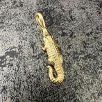 14 karaat gouden hanger Lacoste model krokodil, Ophalen of Verzenden, Nieuw, Goud