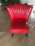 Stoel rood leer, Ophalen, Gebruikt, Minder dan 75 cm, Leer