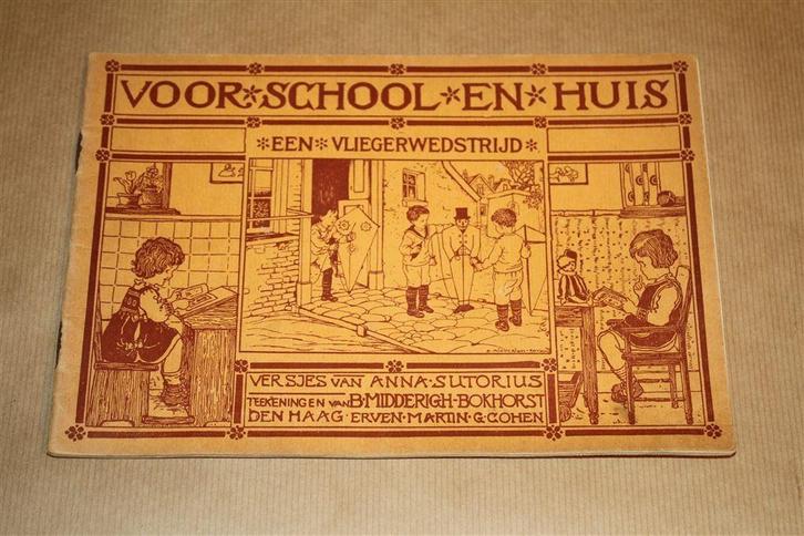 Een vliegerwedstrijd. Voor school en huis, 1922., Boeken, Prentenboeken en Plaatjesalbums, Gelezen, Ophalen of Verzenden