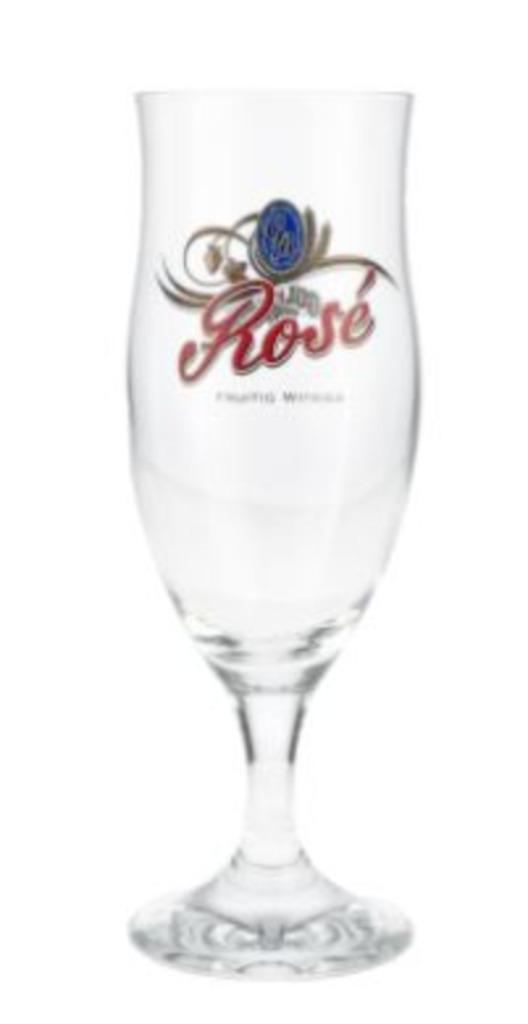 6 Gulpener Rose Fruitig Witbierglazen., Verzamelen, Biermerken, Zo goed als nieuw, Glas of Glazen, Overige merken, Ophalen of Verzenden