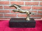 gestileerd springend paard, brons en marmer, Ophalen of Verzenden