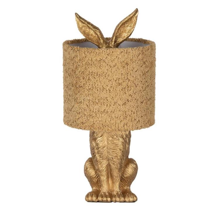 goud tafellamp nachtlamp bureaulamp konijn haas lampenkap, Huis en Inrichting, Lampen | Tafellampen, Nieuw, Minder dan 50 cm, Kunststof
