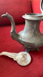Mooie oude tinnen theepot in goede staat, Antiek en Kunst, Antiek | Tin, Ophalen of Verzenden