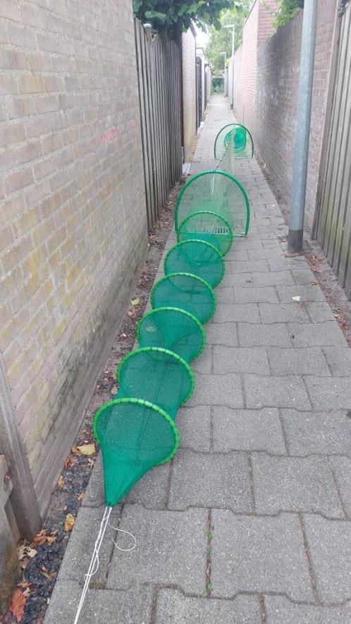 Nieuwe schietfuik dubbele fuiken geheel pe met nylon tussenv, Watersport en Boten, Hengelsport | Algemeen, Nieuw, Net of Fuik