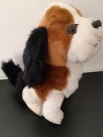 Knuffel hond bruin/zwart/wit 30 cm, Ophalen of Verzenden, Nieuw, Hond