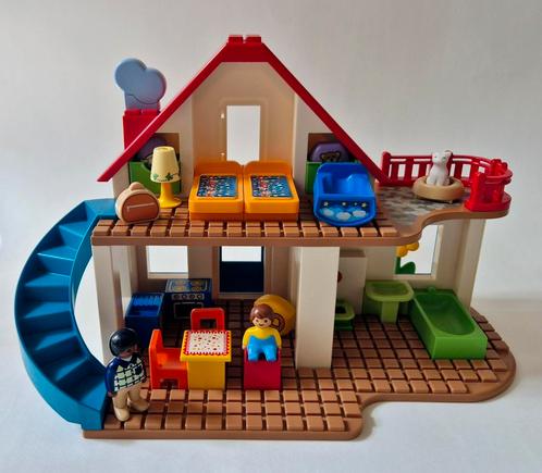 Playmobil 1.2.3 Woonhuis - 70129, Kinderen en Baby's, Speelgoed | Playmobil, Zo goed als nieuw, Complete set, Ophalen of Verzenden