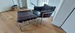 Mart Visser Nagoya Lounge Chair met bijbehorende voetenbank, Metaal, Ophalen
