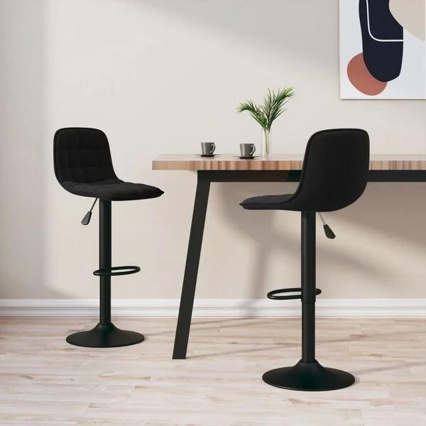 Barkrukken 2 st fluweel zwart €119, Huis en Inrichting, Barkrukken, Nieuw, 90 cm of meer, 2 krukken, Ophalen of Verzenden