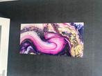 Marmerlook Schilderij Magenta Roze Goud Plexiglas 120x60, Huis en Inrichting, Ophalen, 50 tot 75 cm, Nieuw, Schilderij