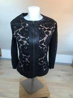 Ribkoff elegant jasje kant en imitatie leer zwartmaat 38, Maat 38/40 (M), Verzenden, Zwart, Zo goed als nieuw