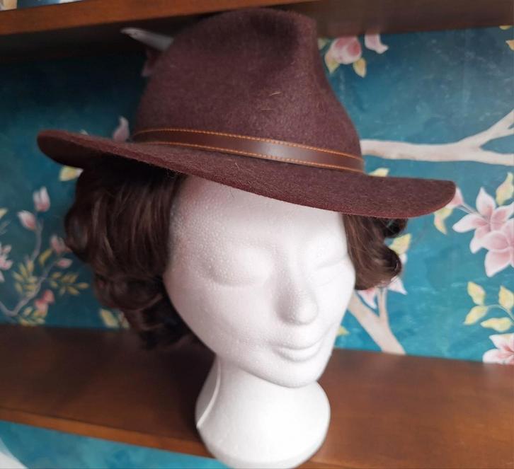 Mooie cowboy hoed fedora kastanje bruin maat 60 vilt, Kleding | Heren, Hoeden en Petten, Zo goed als nieuw, Ophalen of Verzenden