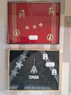 Twee kerstschilderijen met verlichting 51x42 cm, Diversen, Kerst, Ophalen of Verzenden, Zo goed als nieuw