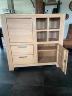 Massief Eiken Kast met Opbergruimte, Ophalen, Zo goed als nieuw, 25 tot 50 cm, Minder dan 150 cm