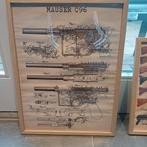 Mauser C96 Patent Illustratie Ingelijst, Ophalen of Verzenden