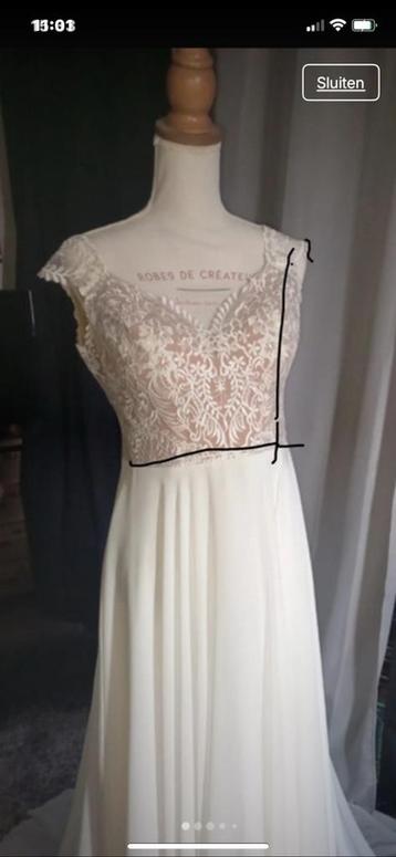 Sprookjesachtige Belloza bohemian style trouwjurk maat M beschikbaar voor biedingen