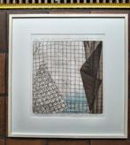 ets aquatint "Agrarische Constructie V" 6/35 - D.Beere 1986, Antiek en Kunst, Ophalen