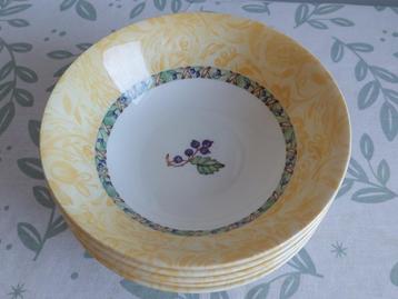 5 porseleinen Ontbijtkommen "Arcadia" van Johnson Brothers beschikbaar voor biedingen