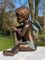 ZITTENDE ENGEL / bronzen beeld, Tuin en Terras, Tuinbeelden, Engelenbeeld, Nieuw, Info@huisentuindecoratiemarie.nl, Huis en tuin decoratie marie