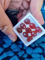 9 checker geslepen carneool cabs, Verzamelen, Ophalen of Verzenden