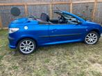 Peugeot 206 1.6 16V CC 2002 Blauw, Auto's, Peugeot, Voorwielaandrijving, Zwart, 4 cilinders, Cabriolet
