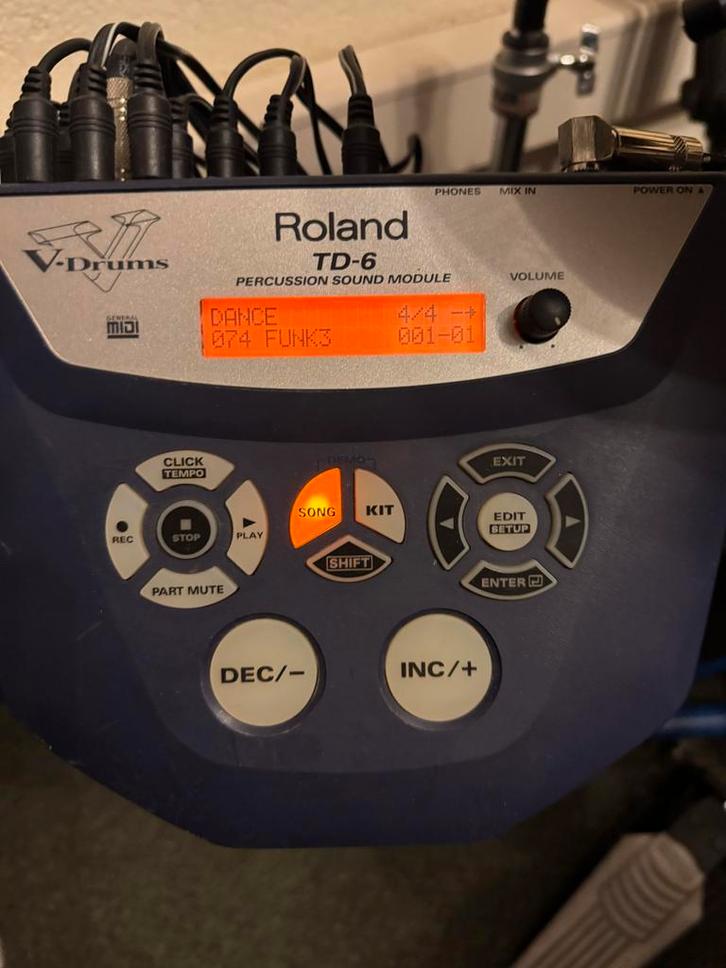 Roland TD6 Electronisch Drumstel, Muziek en Instrumenten, Drumstellen en Slagwerk, Gebruikt, Roland, Elektronisch, Ophalen