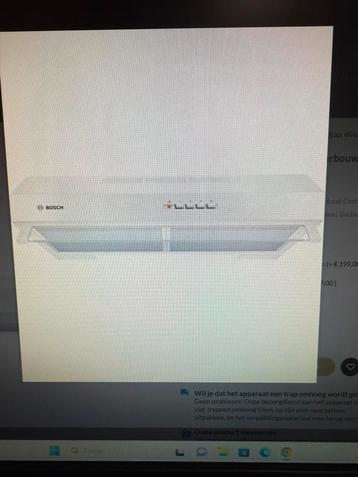 Bosch dul63CC20  4 onderbouw afzuigkap 60’cm wit nieuwe beschikbaar voor biedingen