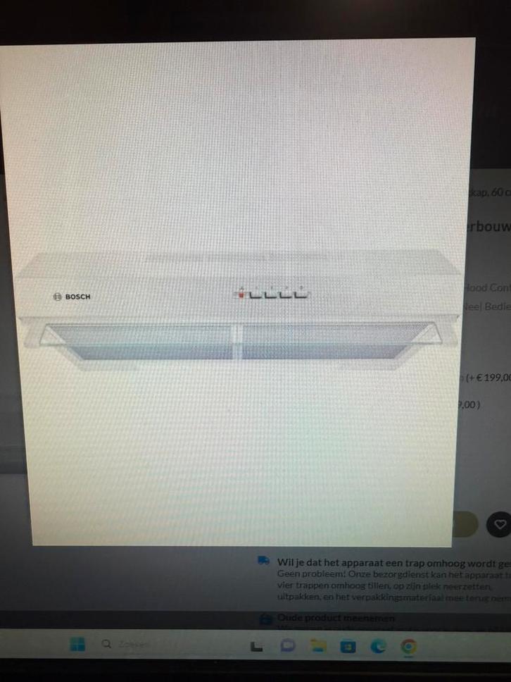 Bosch dul63CC20  4 onderbouw afzuigkap 60’cm wit nieuwe, Witgoed en Apparatuur, Afzuigkappen, Nieuw, Vrijstaand, Onderbouw afzuigkap