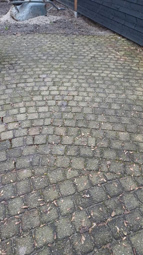 GRATIS +/- 25M2 STENEN, Tuin en Terras, Tegels en Klinkers, Gebruikt, Klinkers, Beton, Ophalen