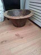 oude houten vijzel bak, Ophalen, Gebruikt, Schaal, Rond