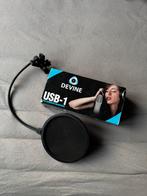 Devine USB-1 Condensator Microfoon+popfilter, Ophalen, Zo goed als nieuw, Audio