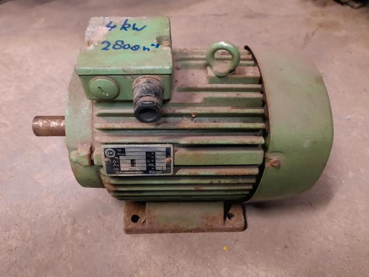 elektromotoren, Doe-het-zelf en Verbouw, Motoren, Gebruikt, Elektromotor, 1800 rpm of meer, Ophalen of Verzenden