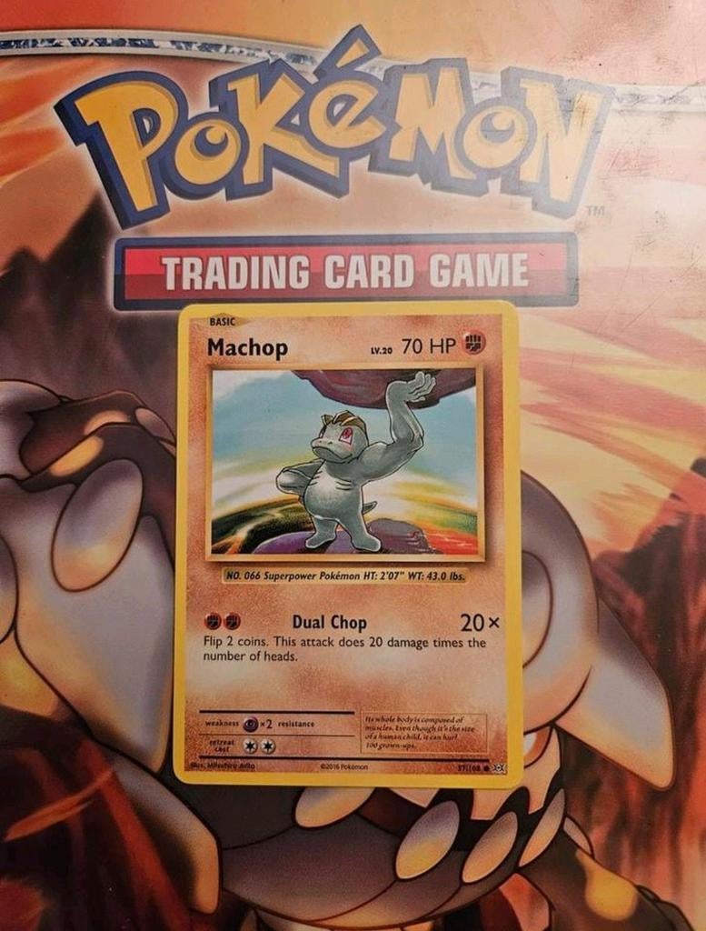 Machop 57/108 XY Evolutions pokemon kaart nm, Ophalen of Verzenden, Zo goed als nieuw, Losse kaart