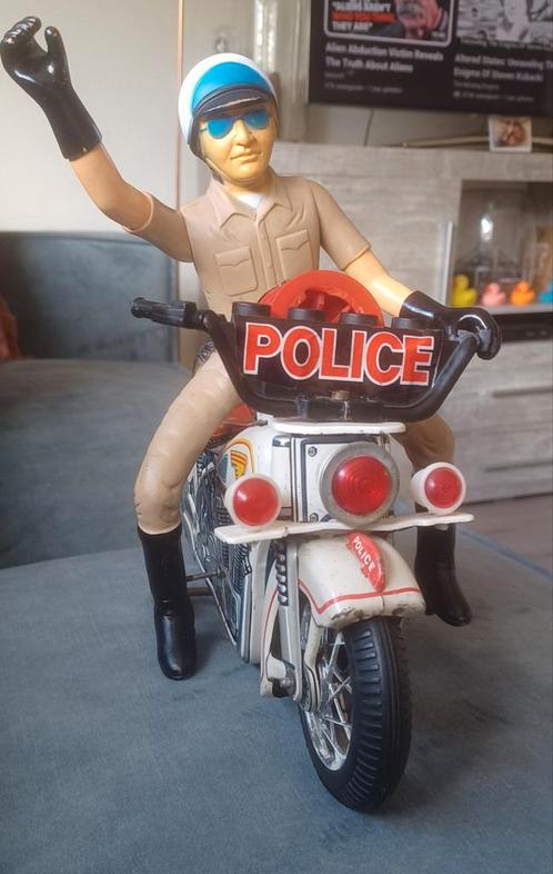 Grote blikken Harley Davidson Politie motor MT-Japan, Antiek en Kunst, Antiek | Speelgoed, Ophalen of Verzenden