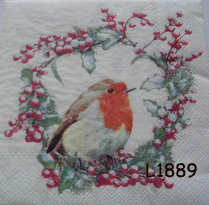 Servetten decoupage/bullet journal * roodborst L1889, Hobby en Vrije tijd, Knutselen, Nieuw, Materiaal, Verzenden